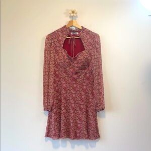 Mimi Chica Red Long Sleeve Fit and Flare Dress